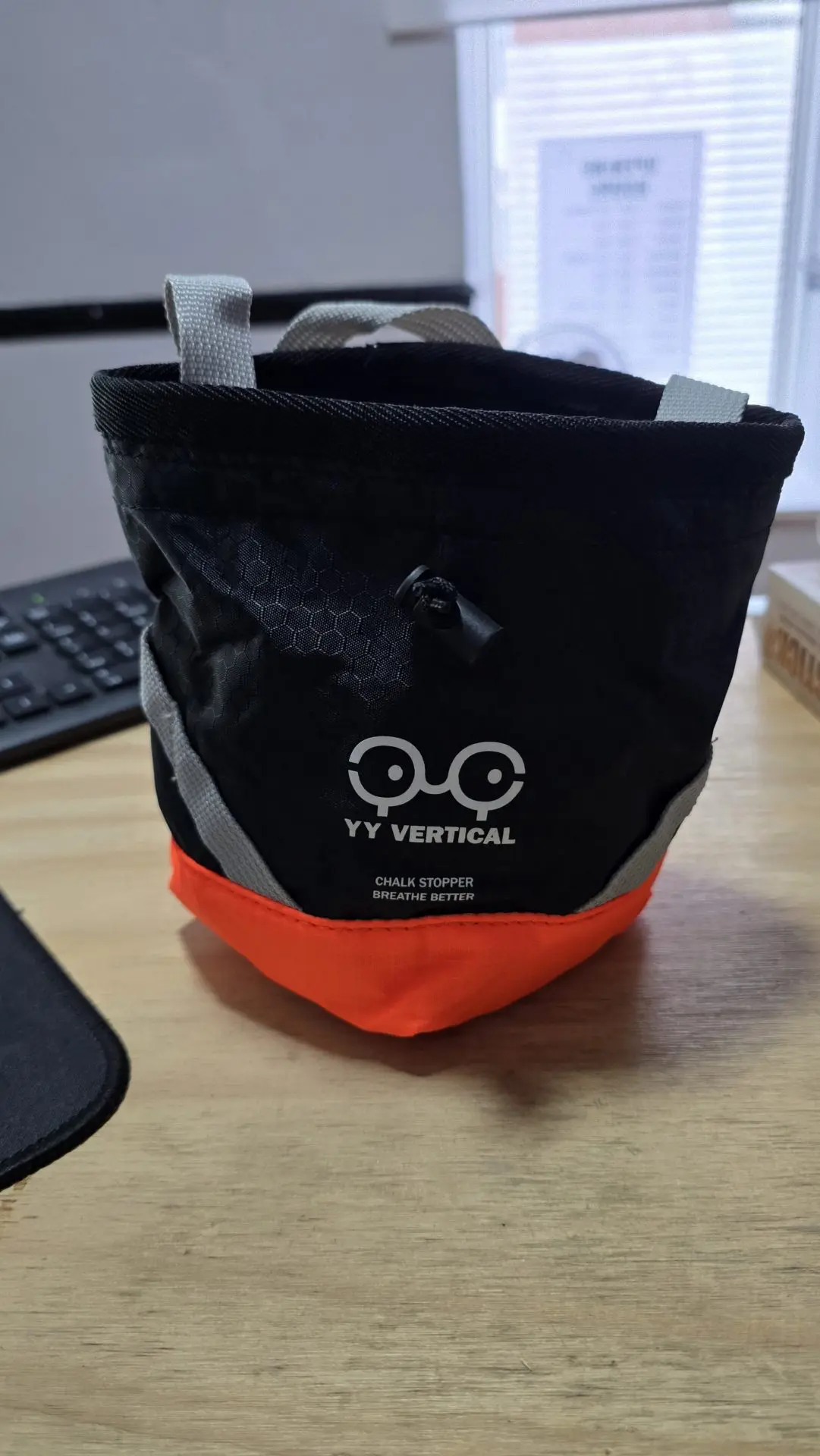 YY Black and Orange Chalk Bag